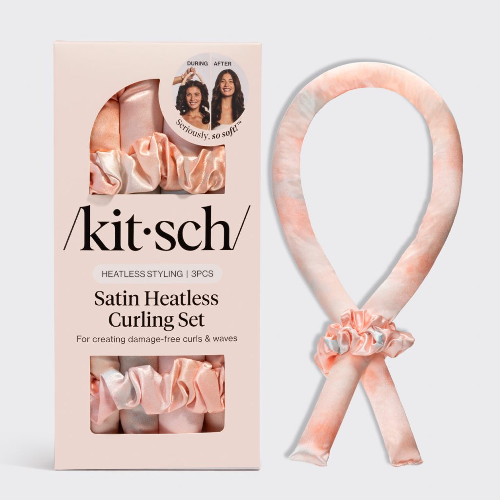 Kitsch Satin Heatless Curling Set Sunset Tie Dye