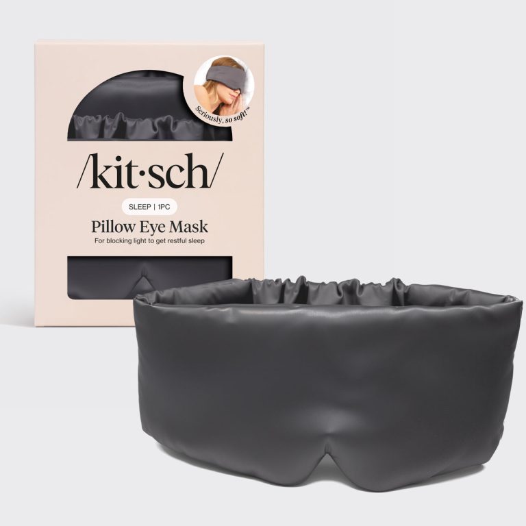 Kitsch Charcoal Satin Pillow Eye Mask